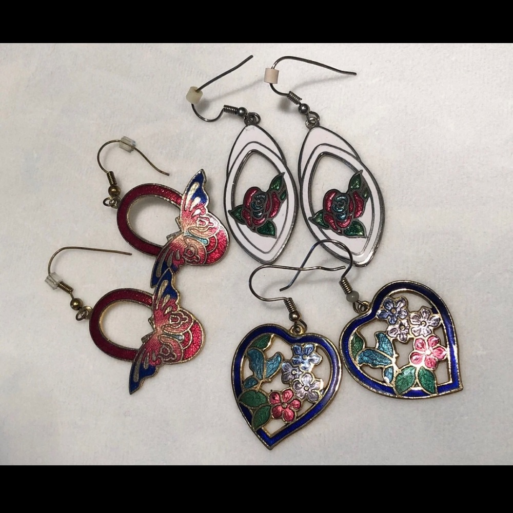 Lot of 3 Vintage earrings
